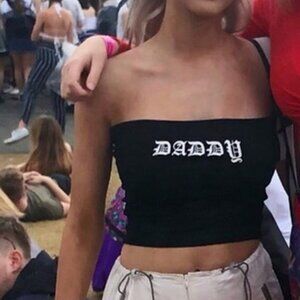 O'Mighty DADDY Black Tube Top Size S